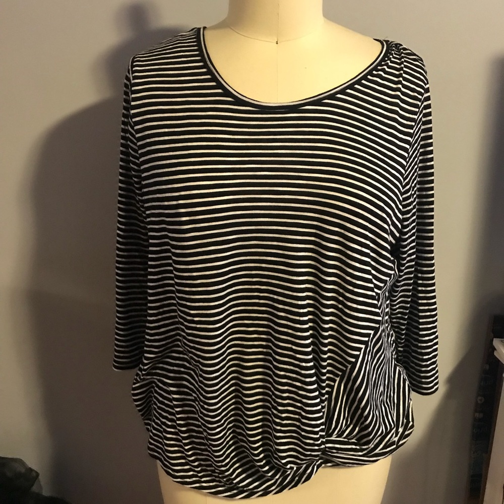 Plus Size Stripe Shirt